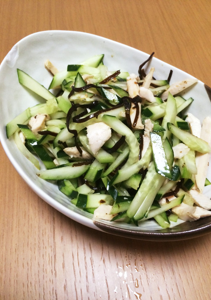 鶏ハムときゅうりのしそ昆布和え-レシピのメイン写真