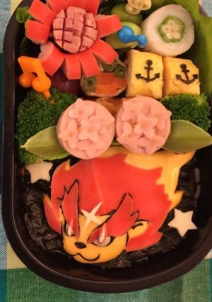 キャラ弁妖怪ウオッチ☆メラメライオン-レシピのメイン写真