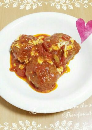 トマト煮込みハンバーグ-レシピのメイン写真