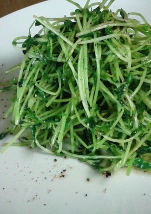 白だしDE 豆苗の簡単炒めもの-レシピのメイン写真