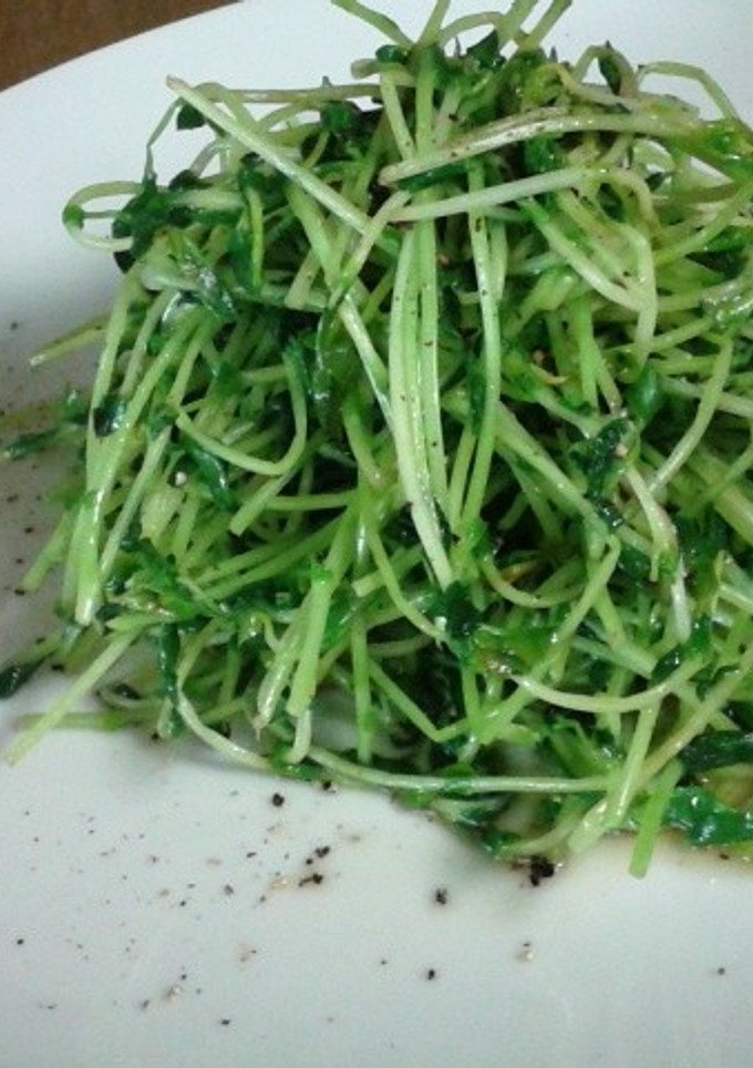 白だしDE 豆苗の簡単炒めもの-レシピのメイン写真
