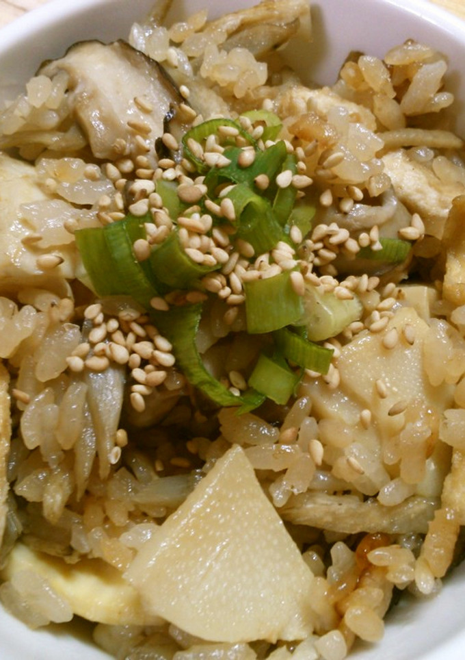 簡単　筍　ごぼう　椎茸の　炊き込みご飯！-レシピのメイン写真