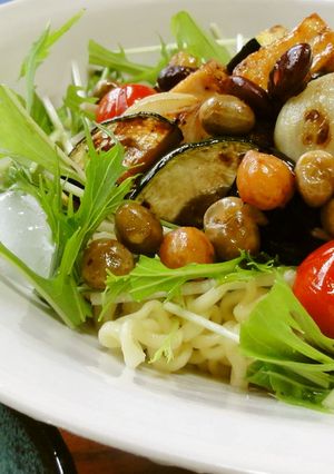 夏野菜・ビーンズで冷やし塩ラーメン♪-レシピのメイン写真