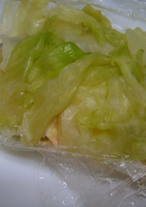 鮭のレタス巻きレンジ蒸し-レシピのメイン写真