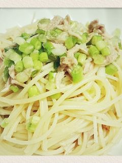 ねぎ塩冷製パスタ-レシピのメイン写真