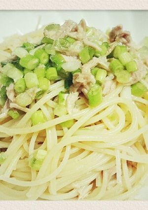 ねぎ塩冷製パスタ-レシピのメイン写真