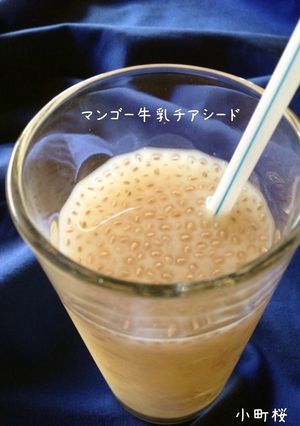 マンゴー牛乳チアシード-レシピのメイン写真