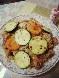夏に食べたい☆焼き野菜のカレーピラフ-レシピのメイン写真