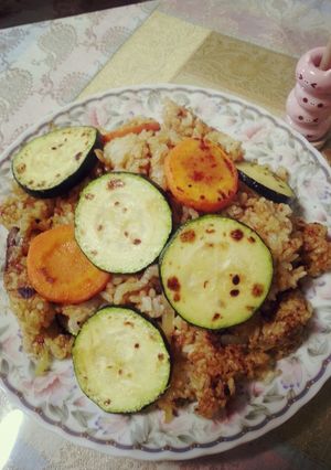夏に食べたい☆焼き野菜のカレーピラフ-レシピのメイン写真