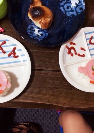 星のカービィキャラ弁-レシピのメイン写真