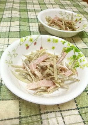 ゴボウとハムのマヨサラダ-レシピのメイン写真