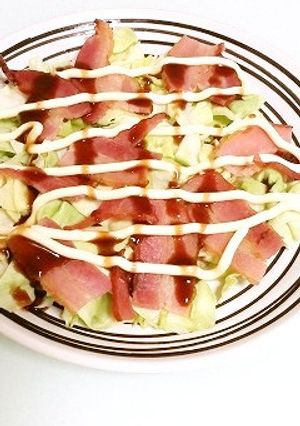 5分で温キャベツのお好み焼き的朝食サラダ-レシピのメイン写真