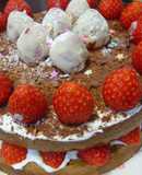 スイートチョコといちごのケーキ