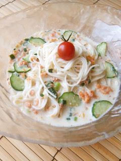 冷製豆乳ゴマ味噌そうめん!簡単ランチ-レシピのメイン写真