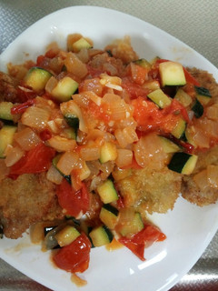 ミラノ風ポークカツ 夏野菜ソース-レシピのメイン写真
