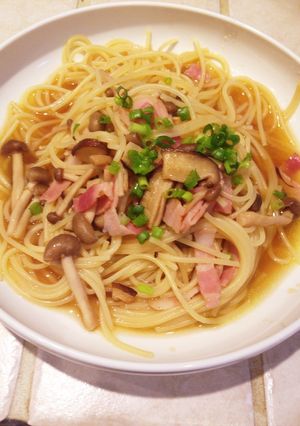レンジで茹でる和風スパゲッティ。-レシピのメイン写真