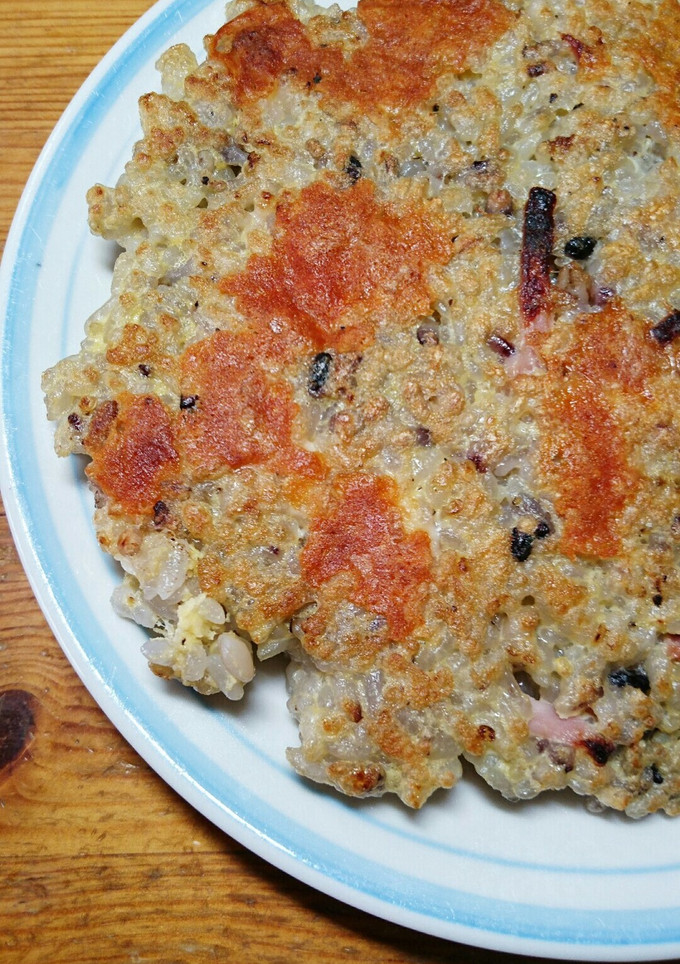 ずぼらご飯③お好み焼き風☆卵ごはん焼き-レシピのメイン写真