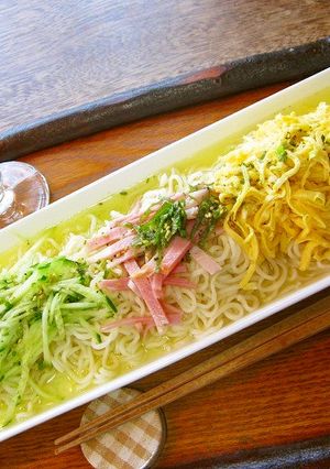 冷やし中華風ぶっかけ塩ラーメン!!-レシピのメイン写真