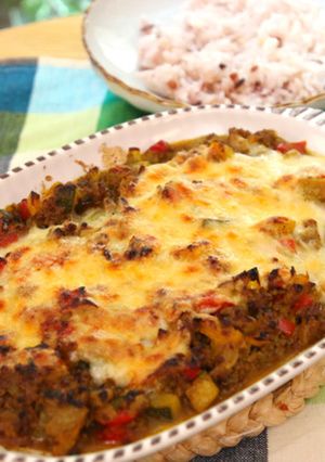 夏野菜とチーズの簡単ベークトキーマカレー-レシピのメイン写真