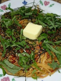 貧乏! 大葉と干しエビの和風パスタ-レシピのメイン写真