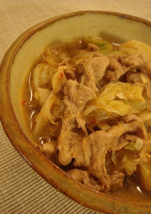 白菜・豚肉・春雨のピリカラ煮-レシピのメイン写真