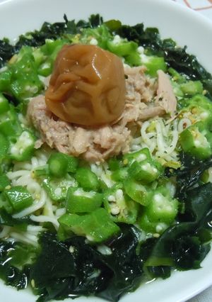 わかめとオクラの冷やしラーメン-レシピのメイン写真