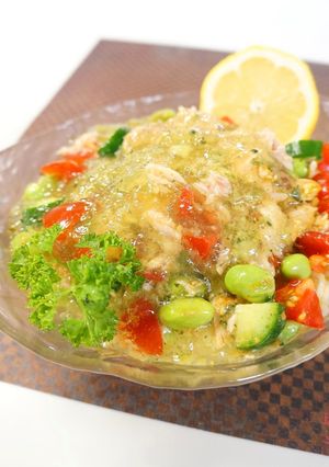夏野菜とツナの✿簡単冷やしカレーラーメン-レシピのメイン写真