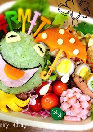 雨の日の カーミット キャラ弁-レシピのメイン写真