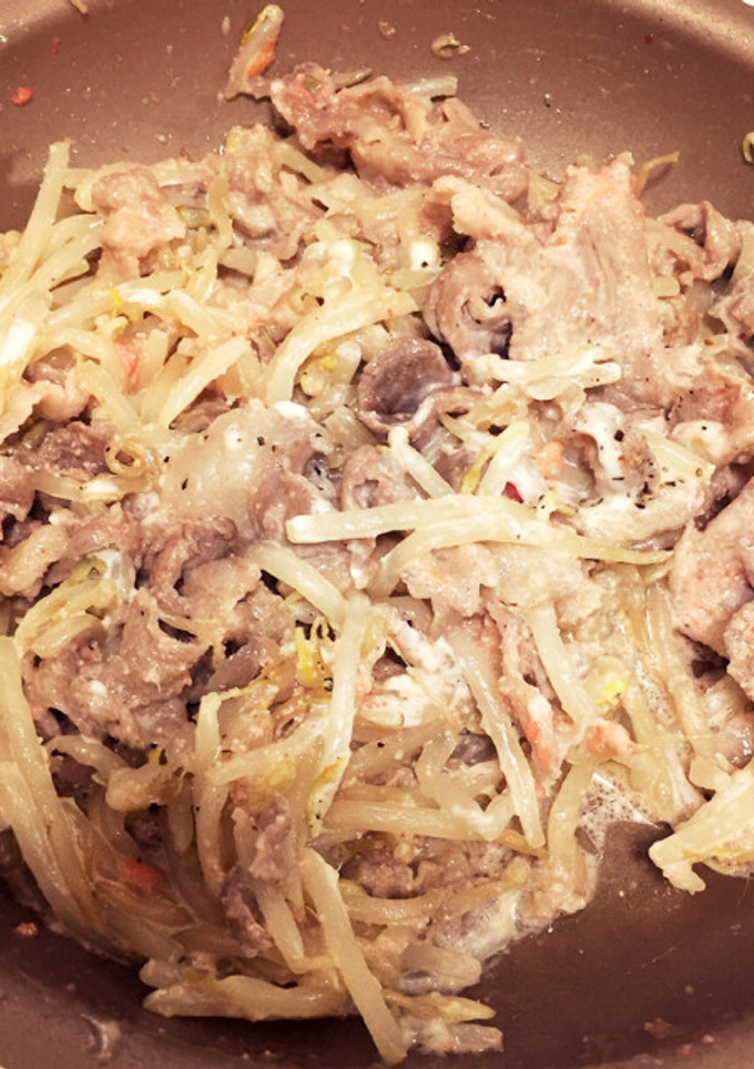 もやしと豚肉の明太マヨ炒め-レシピのメイン写真
