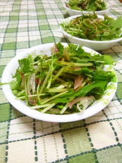 水菜・青じそ・ミョウガの中華風サラダ-レシピのメイン写真