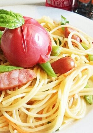 丸ごとトマトのパスタ-レシピのメイン写真