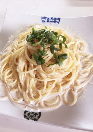 うまうま濃厚、めんたいクリームパスタ。-レシピのメイン写真
