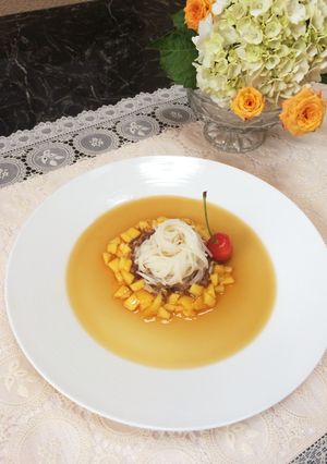 素麺に♡ちょっぴりマンゴー-レシピのメイン写真
