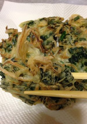 少ない油でもサクサクかき揚げ-レシピのメイン写真