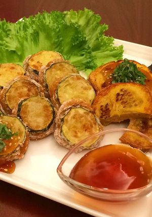 ズッキーニの挟み揚げ焼き-レシピのメイン写真