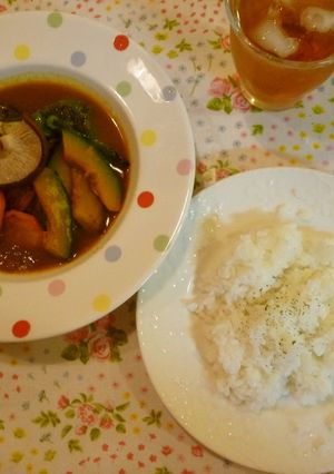 ☆柔らかチキンと焼き野菜のスープカレー☆-レシピのメイン写真
