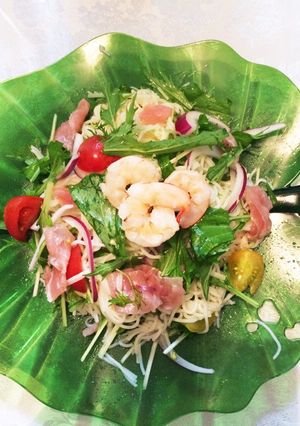 冷製パスタ風生ハム素麺！-レシピのメイン写真