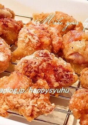 少ない油でカリッとジューシー鶏のから揚げ-レシピのメイン写真