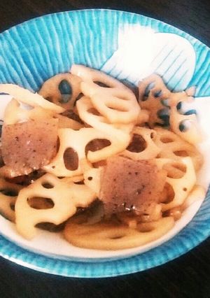 ローテ小鉢！蓮根と蒟蒻のキンピラ-レシピのメイン写真