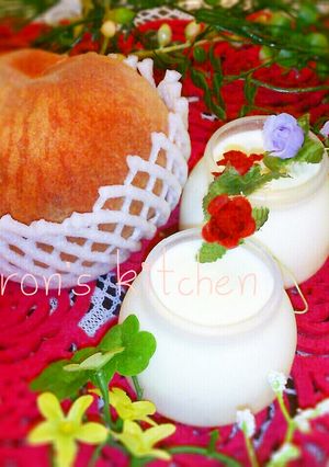 簡単なのに濃厚♡桃プリン-レシピのメイン写真