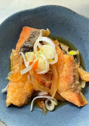 お肌改善　鮭の南蛮漬(酸味少なめ)-レシピのメイン写真
