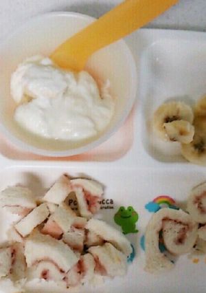 1歳☆手掴みロールサンドパン-レシピのメイン写真