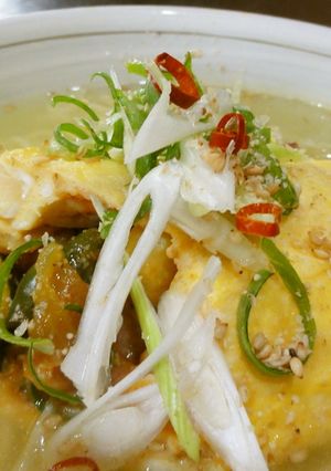 夏野菜でオムレツ塩ラーメン♪-レシピのメイン写真