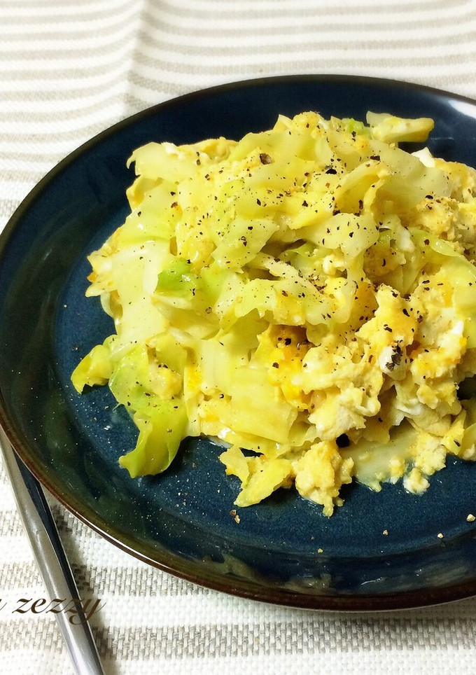 簡単！5分で！キャベツ卵炒め-レシピのメイン写真