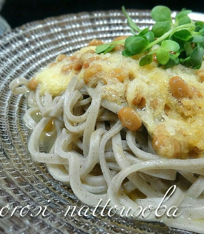 黄身おろしで絶品*ふわふわ納豆蕎麦*-レシピのメイン写真