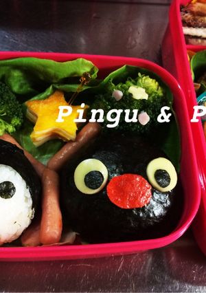 ピングー＆ピンガ♡キャラ弁-レシピのメイン写真