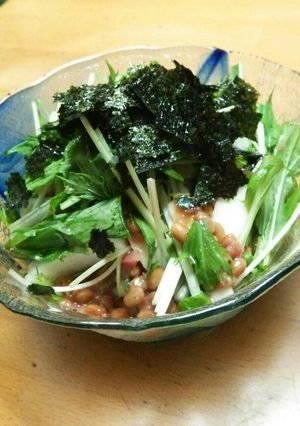 さくさく長芋の梅＊納豆サラダ-レシピのメイン写真
