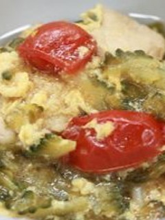 ゴーヤーとミニトマトの炒め煮-レシピのメイン写真