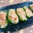 残ったポテサラで☆ピーマンのチーズ焼き