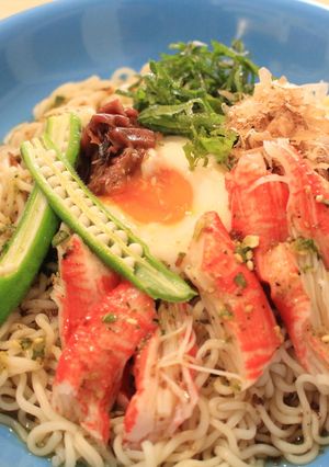 紫蘇梅オクラのさっぱり冷し塩ラーメン-レシピのメイン写真